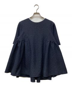 yori ダブルクロスフリルジレ　38 中古・古着通販】YORI (ヨリ) ダブルクロスフリルジレ ブラック サイズ