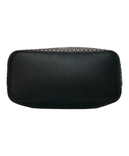 FURLA（フルラ）FURLA (フルラ) レザーメッシュハンドバッグ ブラックの古着・服飾アイテム
