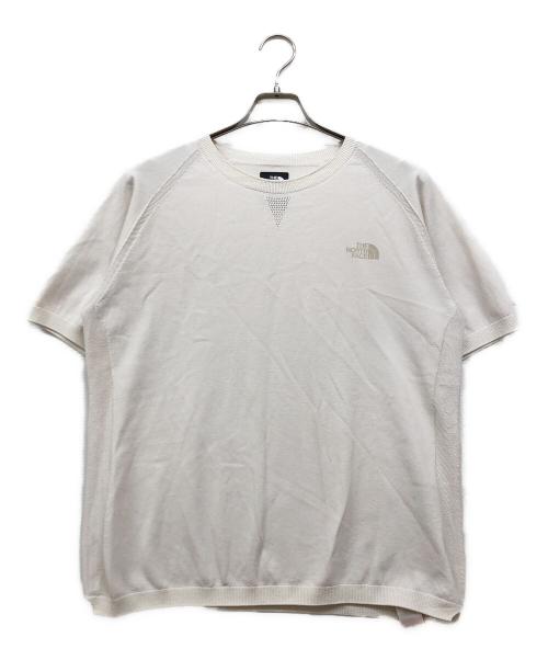 THE NORTH FACE（ザ ノース フェイス）THE NORTH FACE (ザ ノース フェイス) 半袖ニット ホワイト サイズ:Lの古着・服飾アイテム