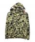 A BATHING APE（アベイシングエイプ）の古着「1st CAMO SHARK FULL ZIP HOODIE」｜カーキ