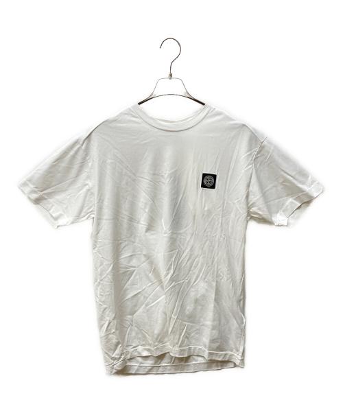 STONE ISLAND（ストーンアイランド）STONE ISLAND (ストーンアイランド) ワンポイントTシャツ ホワイト サイズ:ｌ 未使用品の古着・服飾アイテム