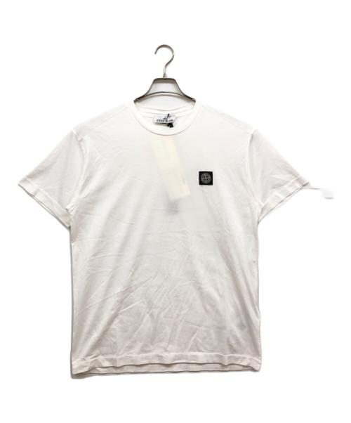 STONE ISLAND（ストーンアイランド）STONE ISLAND (ストーンアイランド) ワンポイントTシャツ ホワイト サイズ:Lの古着・服飾アイテム