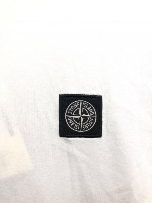 STONE ISLAND（ストーンアイランド）STONE ISLAND (ストーンアイランド) ワンポイントTシャツ ホワイト サイズ:Lの古着・服飾アイテム