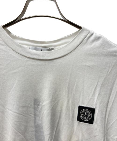 STONE ISLAND（ストーンアイランド）STONE ISLAND (ストーンアイランド) ワンポイントTシャツ ホワイト サイズ:ｌ 未使用品の古着・服飾アイテム