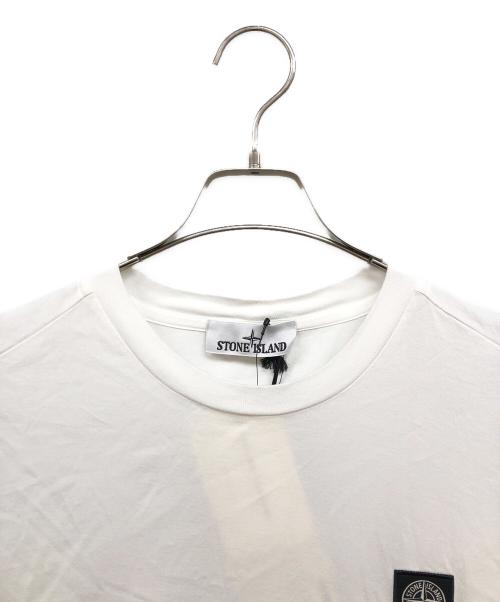 STONE ISLAND（ストーンアイランド）STONE ISLAND (ストーンアイランド) ワンポイントTシャツ ホワイト サイズ:Lの古着・服飾アイテム
