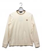 FRED PERRYフレッドペリー）の古着「Twin Tipped Long Sleeve T-Shirt」｜ベージュ