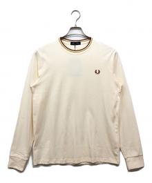 FRED PERRY（フレッドペリー）の古着「Twin Tipped Long Sleeve T-Shirt」｜ベージュ