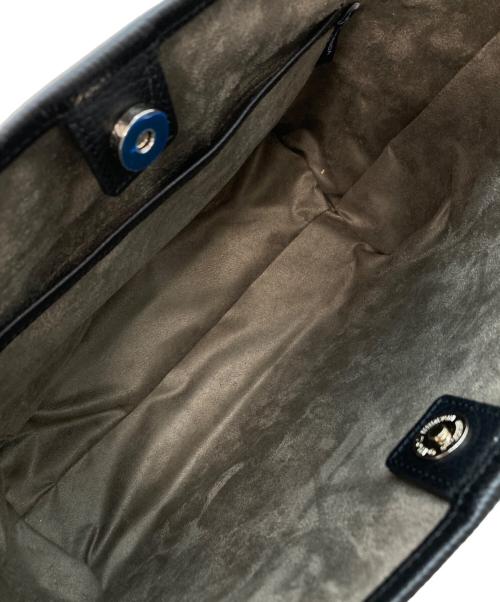 PELLE MORBIDA（ペッレモルビダ）PELLE MORBIDA (ペッレモルビダ) Tela Marina スエードミニトートバッグ ネイビーの古着・服飾アイテム