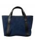 PELLE MORBIDA (ペッレモルビダ) Tela Marina スエードミニトートバッグ ネイビー：18000円