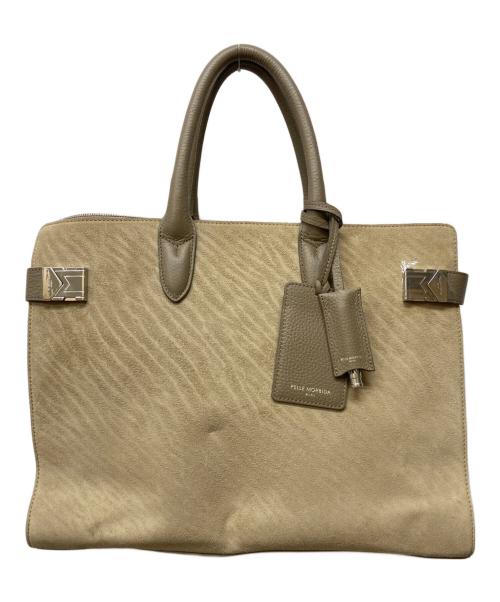 PELLE MORBIDA（ペッレモルビダ）PELLE MORBIDA (ペッレモルビダ) Biarritz スエードボストンバッグ ベージュの古着・服飾アイテム