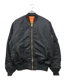 ALPHA INDUSTRIES（アルファインダストリーズ）の古着「MA-1フライトジャケット」｜ブラック