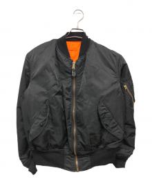 ALPHA INDUSTRIES（アルファインダストリーズ）の古着「MA-1フライトジャケット」｜ブラック