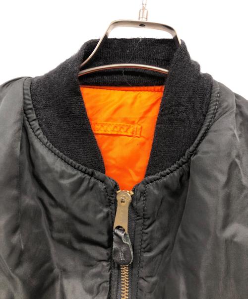 ALPHA INDUSTRIES（アルファインダストリーズ）ALPHA INDUSTRIES (アルファインダストリーズ) MA-1フライトジャケット ブラック サイズ:Lの古着・服飾アイテム