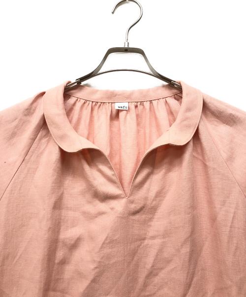 wafu（ワフー）wafu (ワフー) リネンスキッパーワンピース ピンク サイズ:記載なしの古着・服飾アイテム