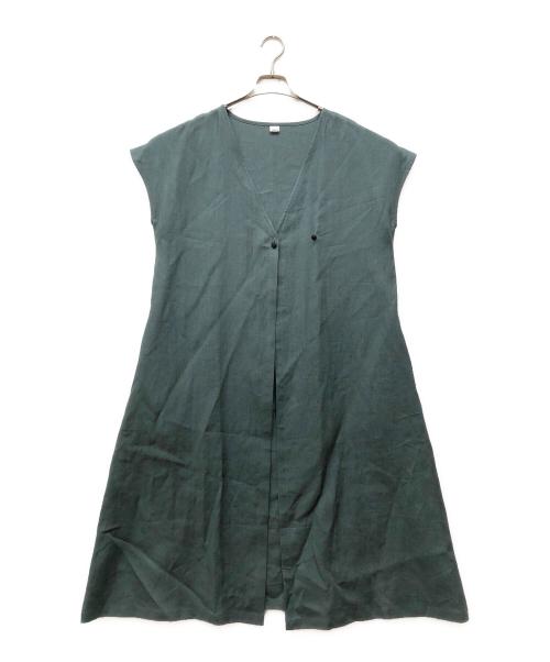 wafu（ワフー）wafu (ワフー) リネンワンピース グリーン サイズ:記載なしの古着・服飾アイテム