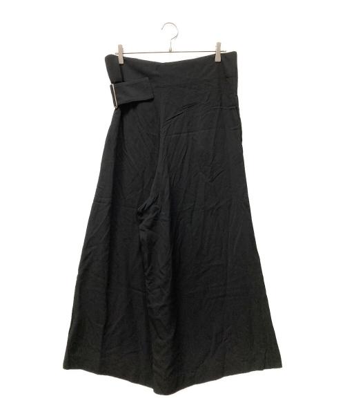 YOHJI YAMAMOTO（ヨウジヤマモト）YOHJI YAMAMOTO (ヨウジヤマモト) 09AW サイドベルテッドレーヨン袴パンツ ブラック サイズ:1の古着・服飾アイテム