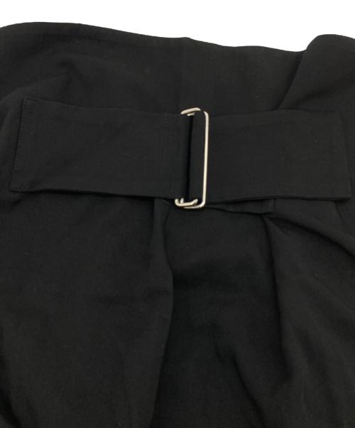 YOHJI YAMAMOTO（ヨウジヤマモト）YOHJI YAMAMOTO (ヨウジヤマモト) 09AW サイドベルテッドレーヨン袴パンツ ブラック サイズ:1の古着・服飾アイテム
