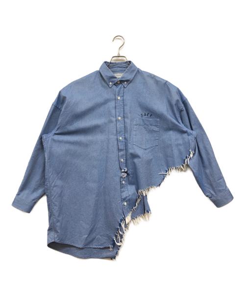 FACETASM（ファセッタズム）FACETASM (ファセッタズム) RIPPED SHIRT ブルー サイズ:1の古着・服飾アイテム