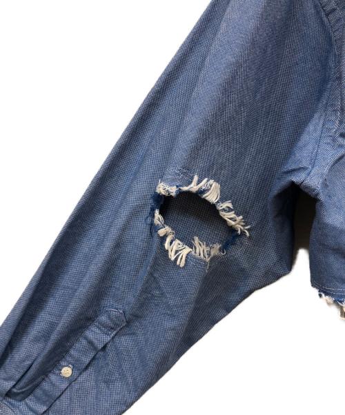 FACETASM（ファセッタズム）FACETASM (ファセッタズム) RIPPED SHIRT ブルー サイズ:1の古着・服飾アイテム