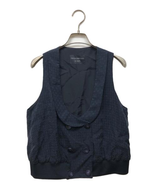 EMPORIO ARMANI（エンポリオ アルマーニ）EMPORIO ARMANI (エンポリオ アルマーニ) ICON ショールカラージレ ネイビー サイズ:40の古着・服飾アイテム
