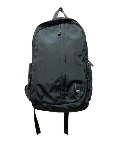 EMPORIO ARMANI（エンポリオ アルマーニ）EMPORIO ARMANI (エンポリオ アルマーニ) ロゴパッチ マルチポケットリュック ダークネイビーの古着・服飾アイテム