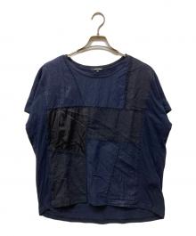 pas de calais（パドカレ）の古着「パッチワークTシャツ」｜ネイビー