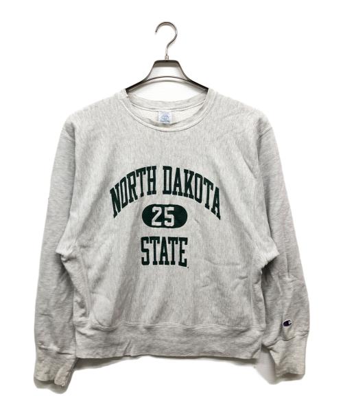 Champion（チャンピオン）Champion (チャンピオン) 三段プリントリバースウィーブスウェット グレー サイズ:XXLの古着・服飾アイテム