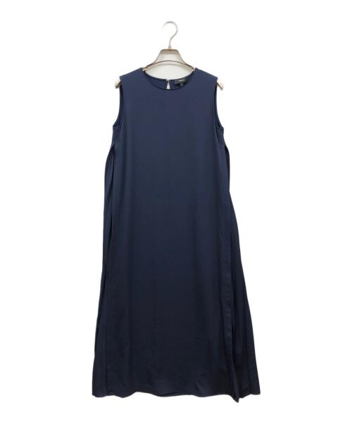 theory（セオリー）theory (セオリー) サテンサイドプリーツワンピース ネイビー サイズ:Pの古着・服飾アイテム