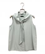 theoryセオリー）の古着「SHALLOW GGT DRAPED TIE SHELL」｜グリーン