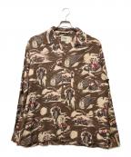 GLAD HANDグラッドハンド）の古着「BLACKBIRD - L/S SHIRTS」｜ブラウン