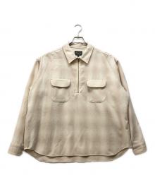 PENDLETON×TATTOO STUDIO YAMADA（ペンドルトン×タトゥースタジオヤマダ）の古着「ハーフジップオンブレシャツ」｜アイボリー