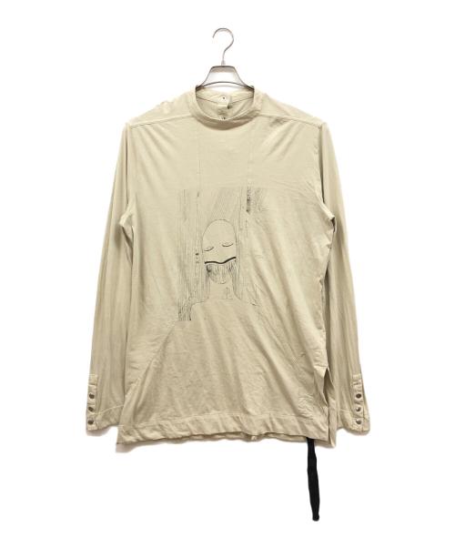 RICK OWENS（リックオウエンス）RICK OWENS (リックオウエンス) プリントカットソー ベージュ サイズ:XXLの古着・服飾アイテム
