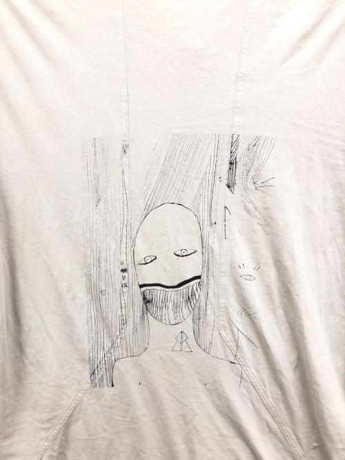 RICK OWENS（リックオウエンス）RICK OWENS (リックオウエンス) プリントカットソー ベージュ サイズ:XXLの古着・服飾アイテム