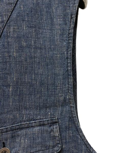 RRL（ダブルアールエル）RRL (ダブルアールエル) HOBSON PINCHECK VEST インディゴ サイズ:XLの古着・服飾アイテム