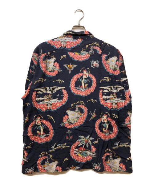 RRL（ダブルアールエル）RRL (ダブルアールエル) アロハシャツ レッド×ネイビー サイズ:XLの古着・服飾アイテム