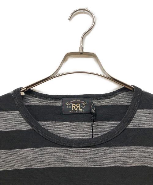 RRL（ダブルアールエル）RRL (ダブルアールエル) ボーダーカットソー ブラック サイズ:XLの古着・服飾アイテム