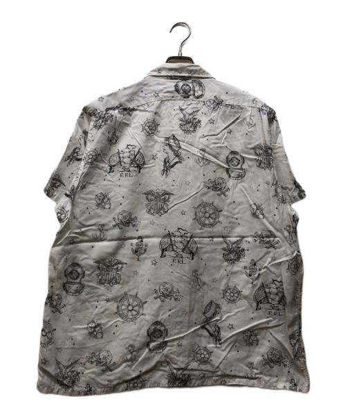 RRL（ダブルアールエル）RRL (ダブルアールエル) Limited Printed Twill Camp SHRTS ホワイト サイズ:XLの古着・服飾アイテム
