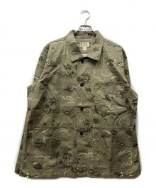 RRL（ダブルアールエル）の古着「トロピカル柄ヘリンボーンカバーオール」｜グリーン