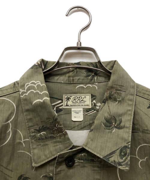 RRL（ダブルアールエル）RRL (ダブルアールエル) トロピカル柄ヘリンボーンカバーオール グリーン サイズ:XLの古着・服飾アイテム