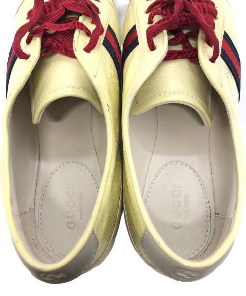 GUCCI（グッチ）GUCCI (グッチ) エナメルスニーカー アイボリー サイズ:SIZE 37の古着・服飾アイテム