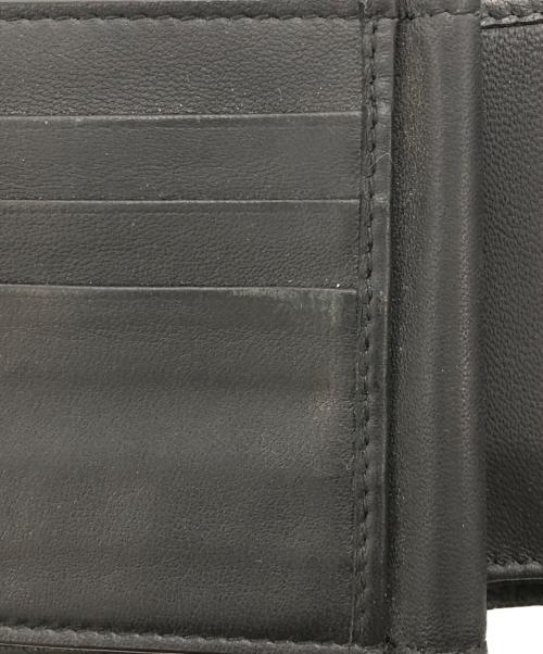 BOTTEGA VENETA（ボッテガベネタ）BOTTEGA VENETA (ボッテガベネタ) イントレチャート二つ折り財布 ブラックの古着・服飾アイテム