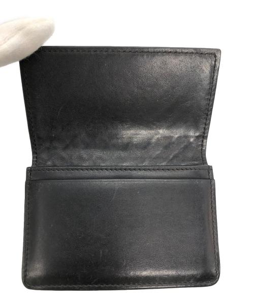 BOTTEGA VENETA（ボッテガベネタ）BOTTEGA VENETA (ボッテガベネタ) イントレチャート二つ折りカードケース ブラックの古着・服飾アイテム
