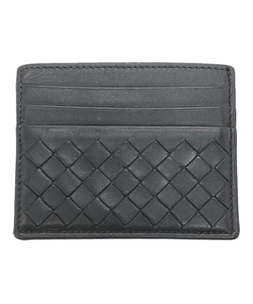 BOTTEGA VENETA（ボッテガベネタ）BOTTEGA VENETA (ボッテガベネタ) イントレチャートカードケース ブラックの古着・服飾アイテム