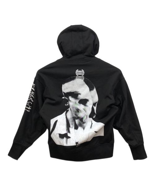JULIUS（ユリウス）JULIUS (ユリウス) Embroidery & Printed Cotton Heavy Sweat Zip Hoodie ブラック サイズ:1の古着・服飾アイテム
