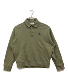 maison kitsune（メゾンキツネ）の古着「POLO SWEATSHIRT」｜オリーブ