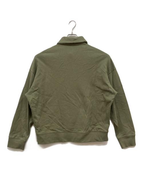 maison kitsune（メゾンキツネ）MAISON KITSUNE (メゾンキツネ) POLO SWEATSHIRT オリーブ サイズ:Sの古着・服飾アイテム
