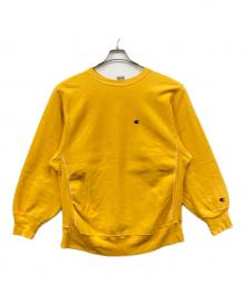 Champion（チャンピオン）の古着「目つきリバースウィーブスウェット」｜イエロー