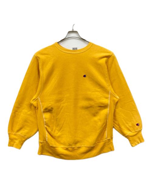 Champion（チャンピオン）Champion (チャンピオン) 目つきリバースウィーブスウェット イエロー サイズ:XLの古着・服飾アイテム