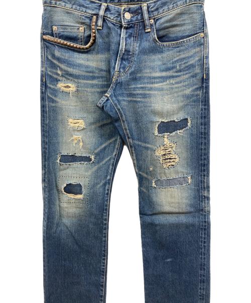 Hysteric Glamour（ヒステリックグラマー）Hysteric Glamour (ヒステリックグラマー) WU加工 スタッズデニムパンツ インディゴ サイズ:30の古着・服飾アイテム