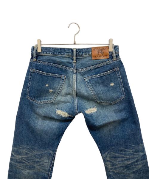 Hysteric Glamour（ヒステリックグラマー）Hysteric Glamour (ヒステリックグラマー) WU加工 スタッズデニムパンツ インディゴ サイズ:30の古着・服飾アイテム